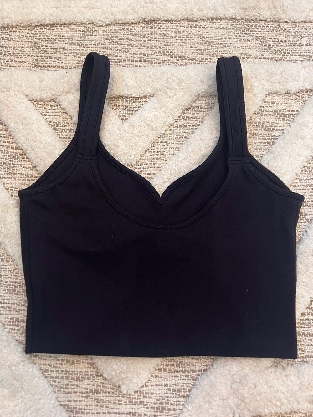 Joah Brown Black Contour Crop Tank Sueded Onyx XS/Small - Picture 9 of 9